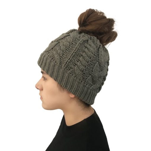 Knitted Ponytail Beanie 2